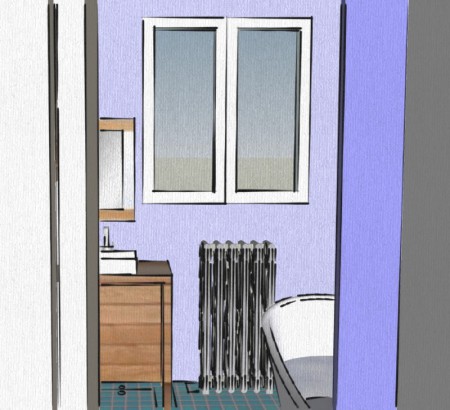 APRES : accès dans la salle de bains